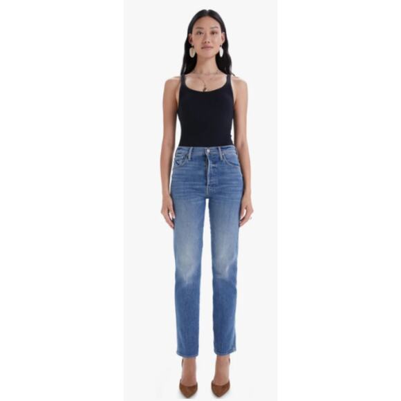 Mother Denim Button Fly High Waisted Double Hiker Skimp in Love Bombs Size 32